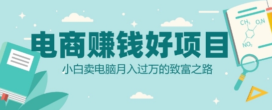 电商挣钱好项目，小白卖电脑月入过W的致富之路-冒泡网