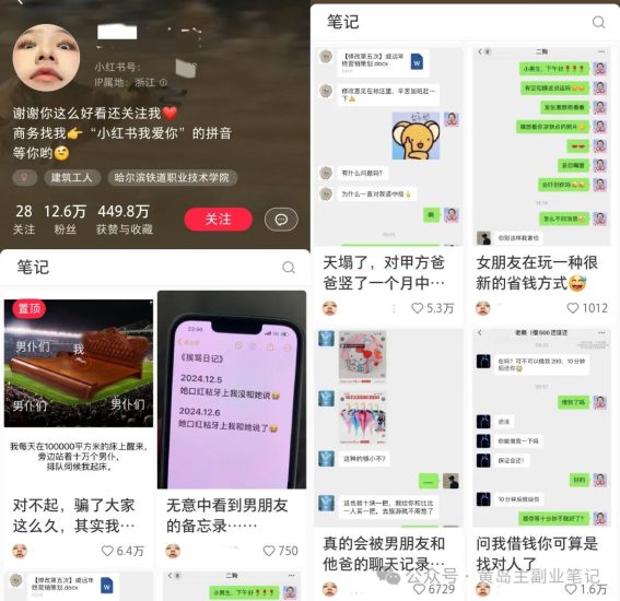 冒泡网赚：仅凭几张简单的聊天记录，涨粉12.6w+！-冒泡网