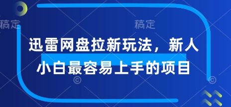 迅雷网盘拉新玩法，新人小白最容易上手的项目-冒泡网
