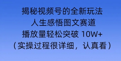 Deepseek和即梦结合，做一个【人生图文感悟】的视频号-冒泡网