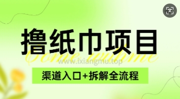 低价撸纸0元免单_项目拆解全流程+渠道入口-冒泡网
