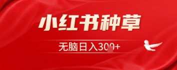 小红书种草，一台手机即可，无脑日入3张-冒泡网