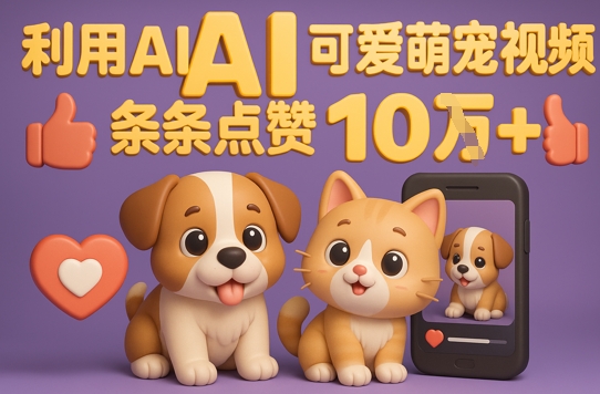 能骗过系统的AI萌宠视频制作全攻略：从0到 2W粉的爆款密码-冒泡网