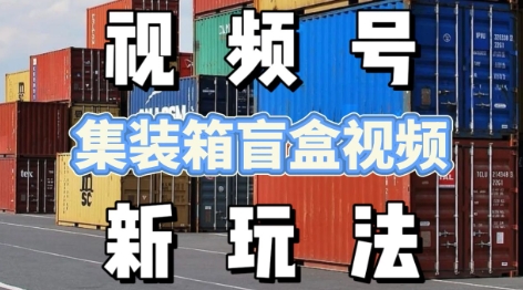 视频号新玩法，利用老外开集装箱盲盒视频，挣分成计划收益，月入过W，新手小白轻松上手-冒泡网