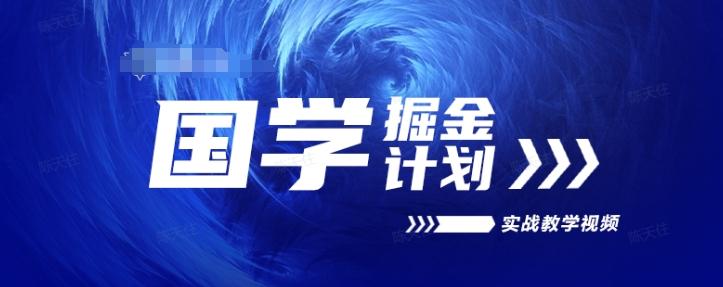 国学掘金计划2024实战教学视频教学，高复购项目长久项目-冒泡网