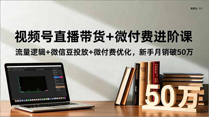 022911d7c94c76dca2c60c4b4bdc2e17.jpeg 视频号直播带货+微付费进阶课:流量逻辑+微信豆投放+微付费优化,新手月销破50万