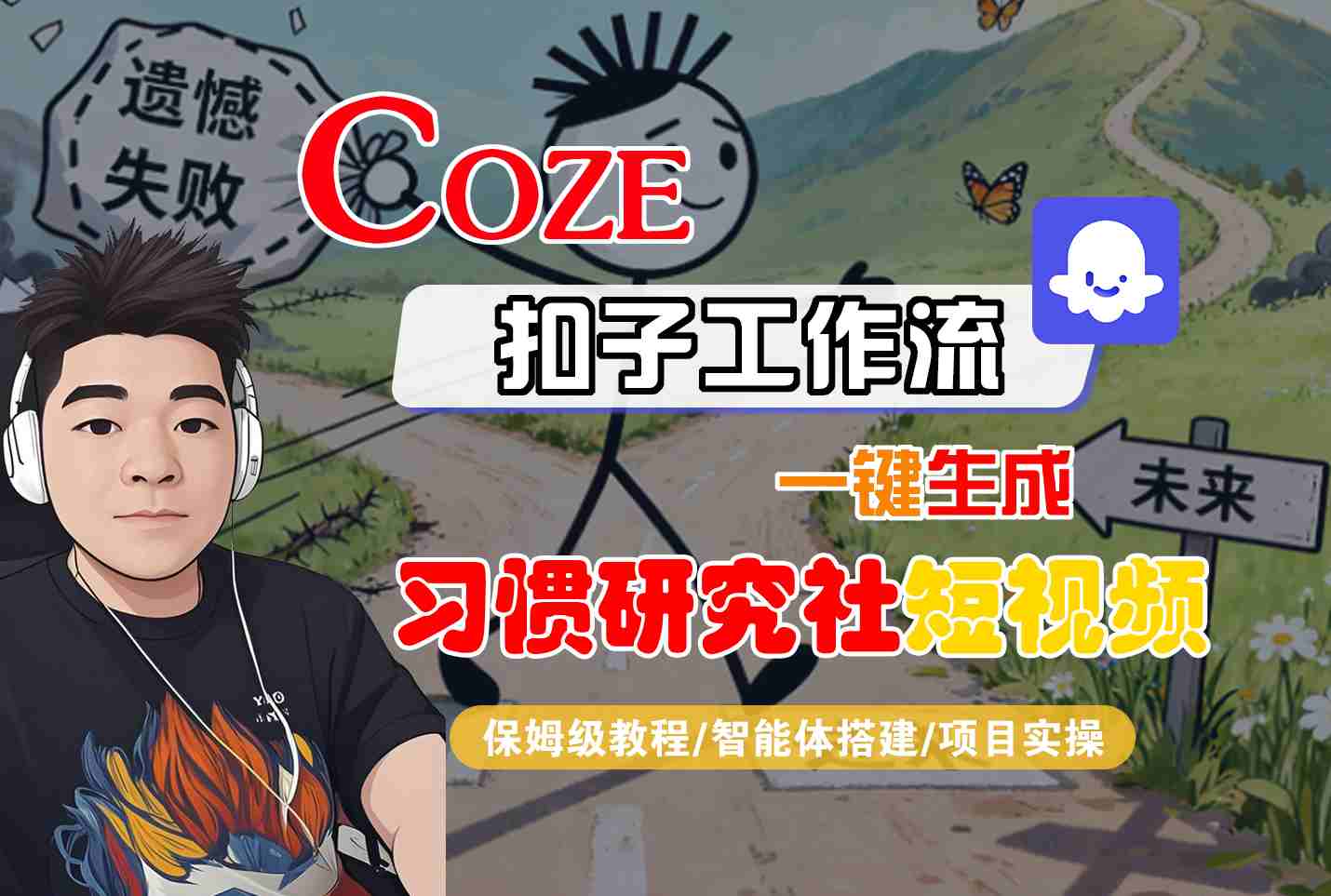 Coze扣子智能体工作流一键生成“习惯研究社“短视频，全流程保姆级教学-冒泡网
