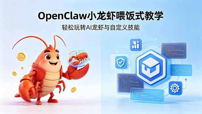 不用懂技术！OpenClaw小龙虾喂饭式教学，轻松玩转AI龙虾与自定义技能-冒泡网