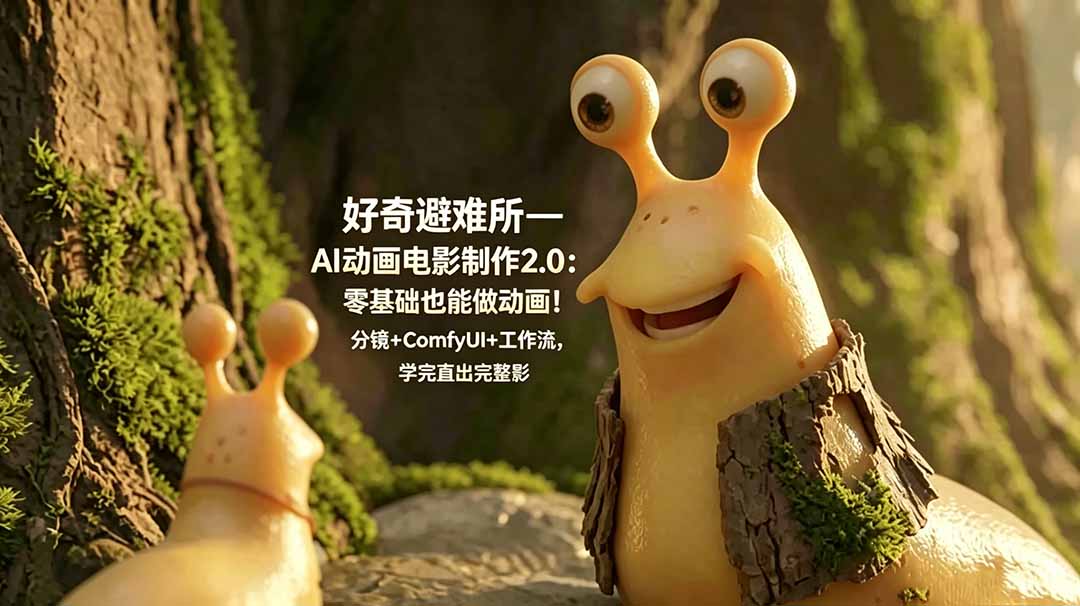 好奇避难所—AI动画电影制作2.0：零基础也能做动画！分镜+ComfyUI+工作流，学完直出完整影片-冒泡网