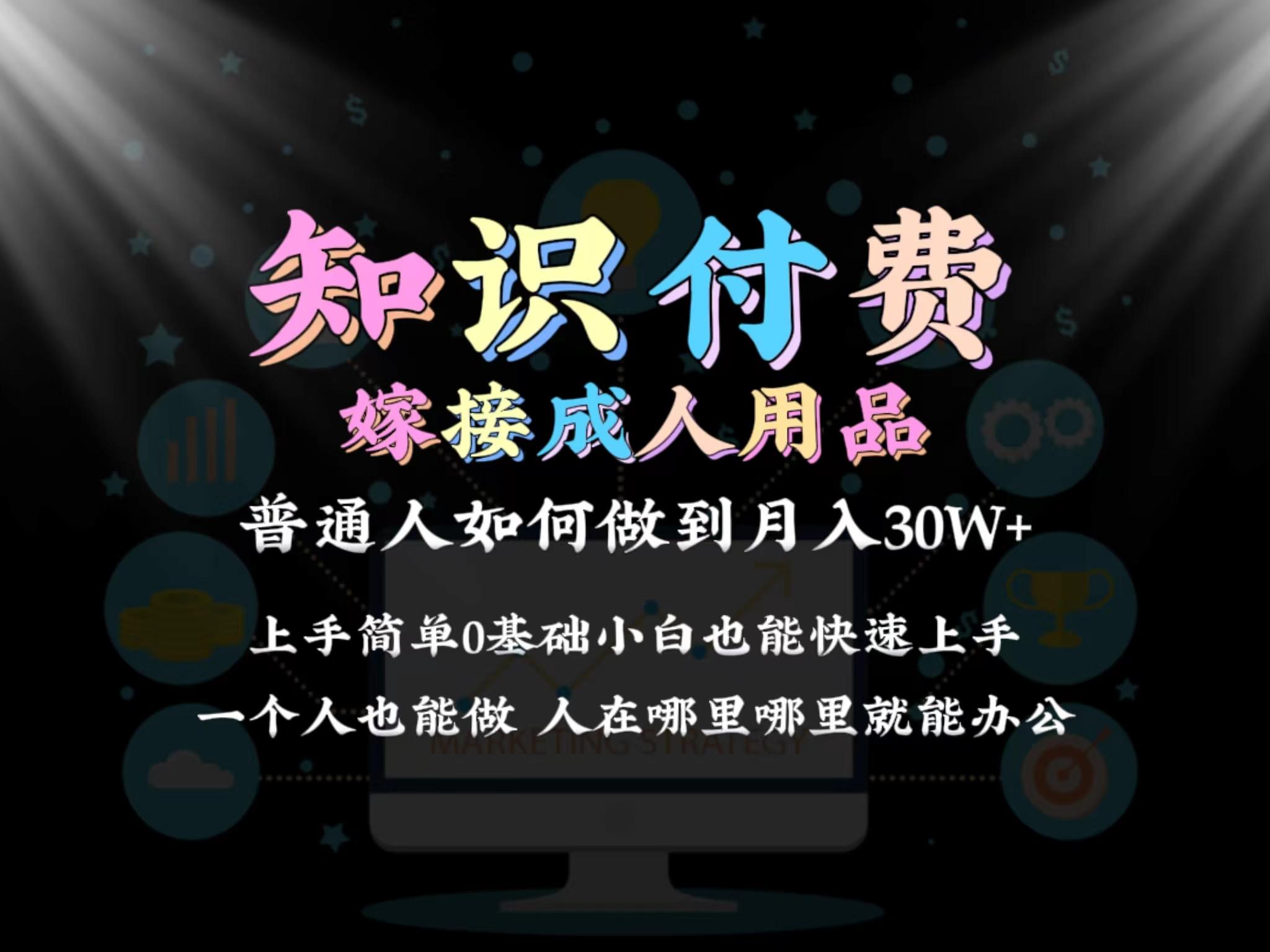 2024普通人做知识付费结合成人用品如何实现单月变现30w 保姆教学1.0-冒泡网