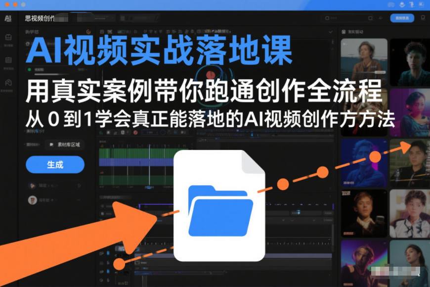 AI视频实战落地课，用真实案例带你跑通创作全流程，从0到1学会真正能落地的AI视频创作方法-冒泡网