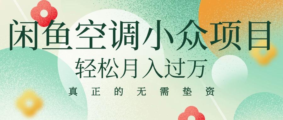 闲鱼卖空调小众项目 轻松月入过万 真正的无需垫资金-冒泡网