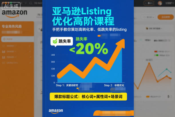 亚马逊Listing优化高阶课程，手把手教你策划高转化率、低跳失率的listing-冒泡网