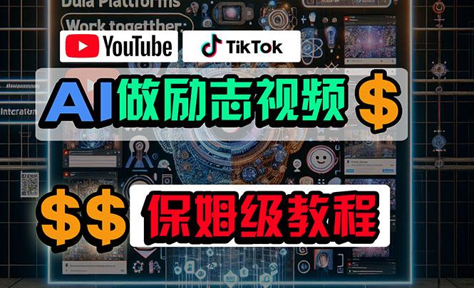 利用AI制作励志视频，在YouTube和TikTok赚钱，小白可做(附工具-冒泡网