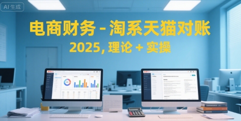 电商财务-淘系天猫对账2025，理论+实操-冒泡网