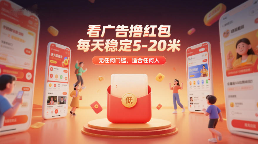 看广告撸红包,每天稳定5-20米,无任何门槛,适合任何人-冒泡网