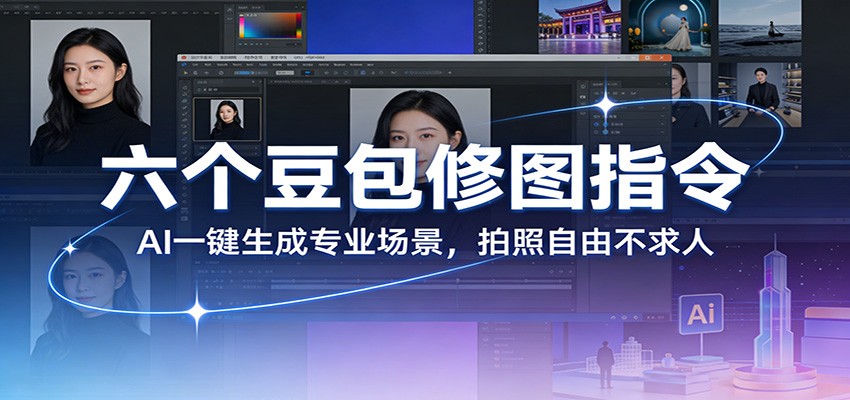 六个豆包修图指令:AI 一键生成专业场景,拍照自由不求人-冒泡网