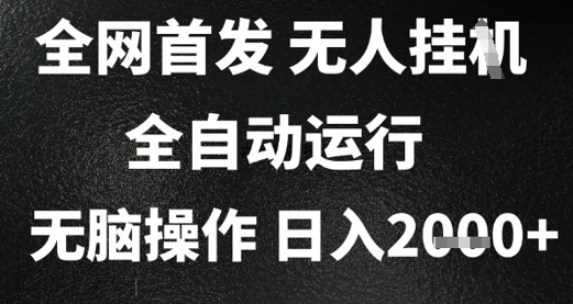 2025首发无人挂G项目，日入2k+，全自动运行，无脑操作，长期稳定 小白可玩【揭秘】-冒泡网