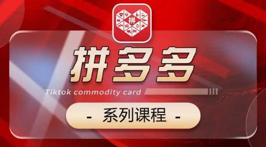 2024拼多多系列课，【基础】【运营】【活动】【推广】【玩法】5大模块-冒泡网