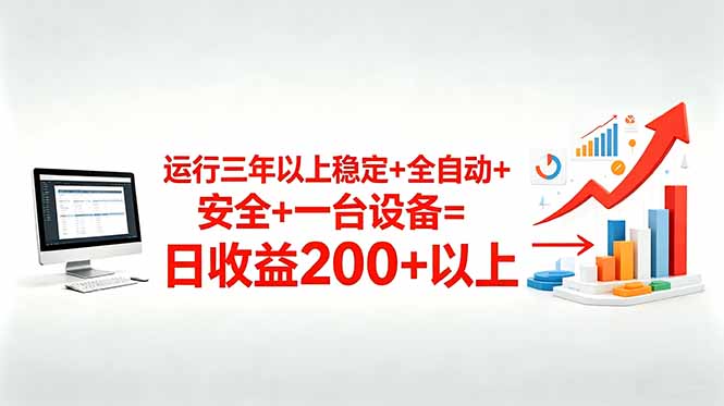 三年以上稳定+全自动+安全+一台设备=日收益200+-冒泡网