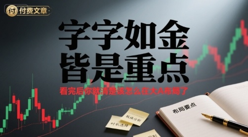 付费文章：字字如金 皆是重点， 看完后 你就清楚该怎么在大A布局了-冒泡网