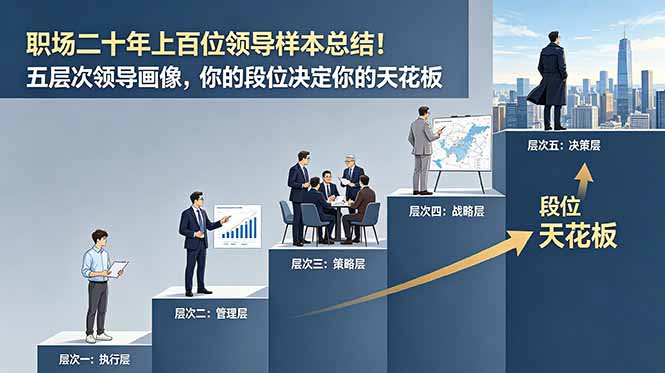 付费文章：职场二十年上百位领导样本总结！五层次领导画像，你的段位决定你的天花板-冒泡网