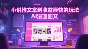小说推文拿到收益最快的玩法，AI漫画图文-冒泡网