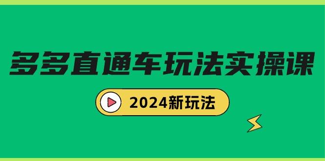 (9412期)多多直通车玩法实战课，2024新玩法(7节课)-冒泡网