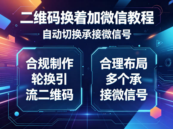 二维码换着加微信教程，自动切换承接微信号，合规制作轮换引流二维码，合理布局多个承接微信号-冒泡网
