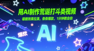 用AI制作荒诞打斗类视频，吸睛效果拉满，条条爆款，1分钟教会你-冒泡网