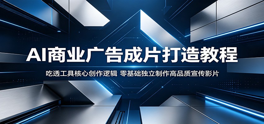 AI商业广告成片打造教程：吃透工具核心创作逻辑，零基础独立制作高品质宣传影片-冒泡网