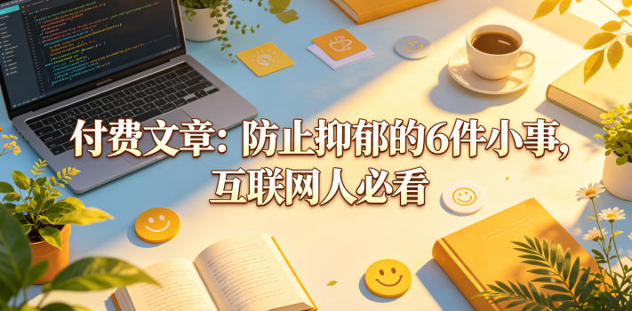付费文章:防止抑郁的6件小事,互联网人必看!-冒泡网