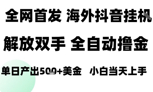 海外抖音无人直播，单日产出1.5k+，长期稳定，新手可玩，无脑操作【揭秘】-冒泡网
