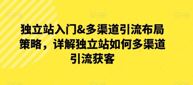 独立站入门&多渠道引流布局策略，详解独立站如何多渠道引流获客-冒泡网