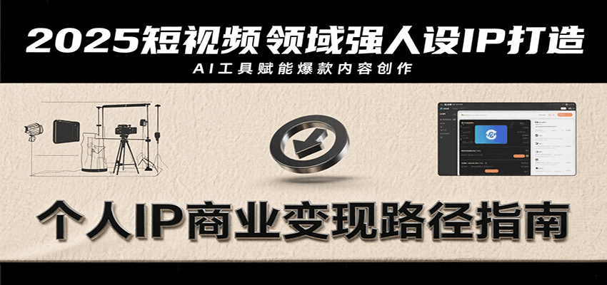 2025短视频领域强人设IP打造，结合爆款案例与AI工具应用，从个人出镜到商业成交转化-冒泡网
