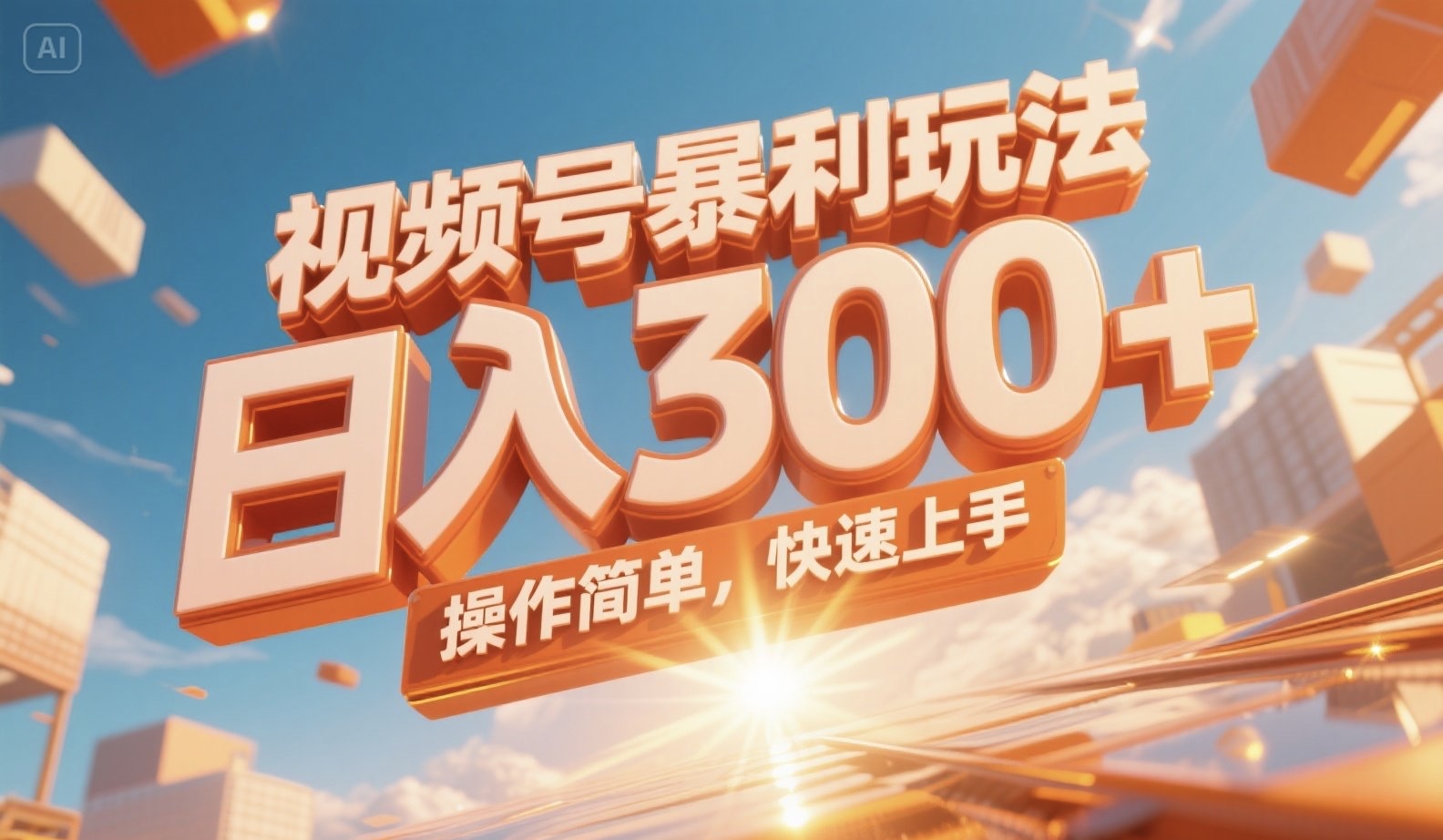 视频号暴利玩法，日入300+，操作简单，快速上手。-冒泡网
