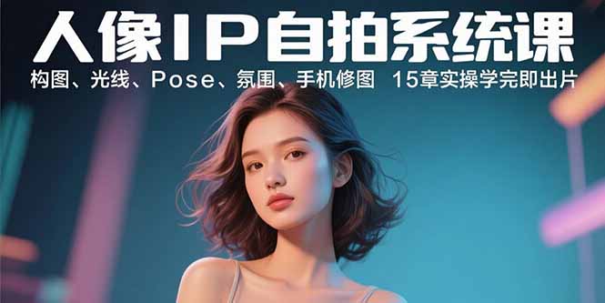 2d8ce02c31fb9a39236d89288dd3837a.jpeg 人像IP自拍系统课:构图、光线、Pose、氛围、手机修图 15章实操学完即出片