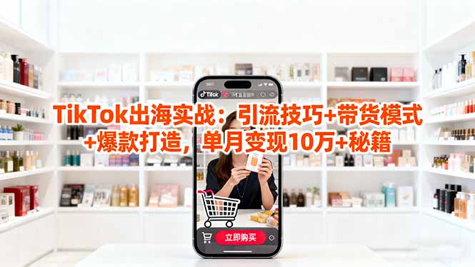 「TikTok出海实战」引流技巧+带货模式+爆款打造，单月变现10万+秘籍-冒泡网