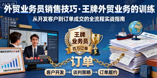 外贸业务员销售技巧，王牌外贸业务的训练-冒泡网