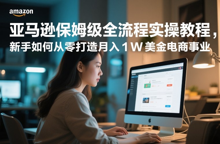 亚马逊保姆级全流程实操教程，新手如何从零打造月入1W美金电商事业-冒泡网