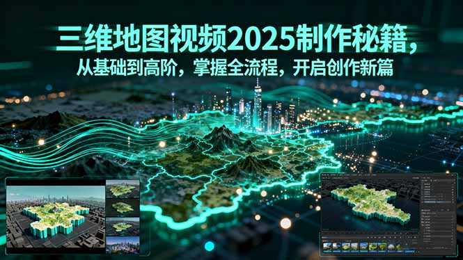 三维地图视频2025制作秘籍，从基础到高阶，掌握全流程，开启创作新篇-冒泡网