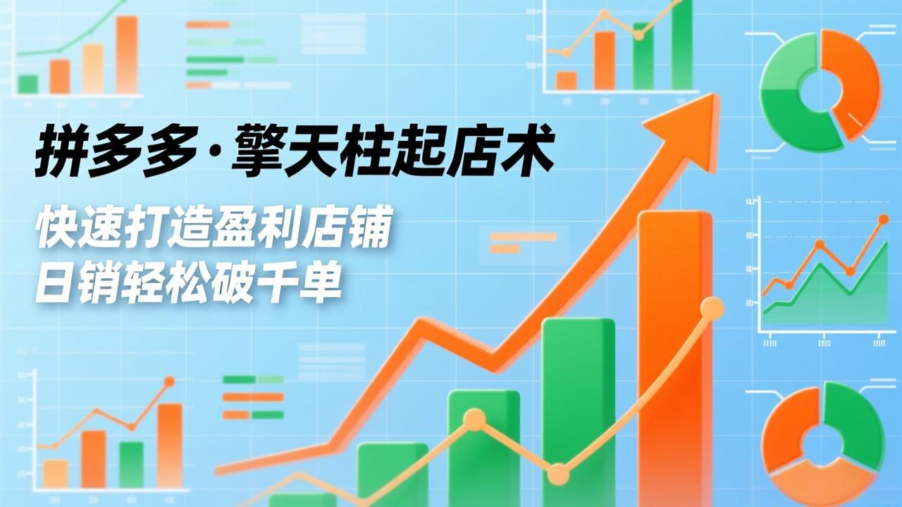 拼多多·擎天柱起店术，爆流布局、利润起飞、不断流，快速打造盈利店铺，日销轻松破千单-冒泡网