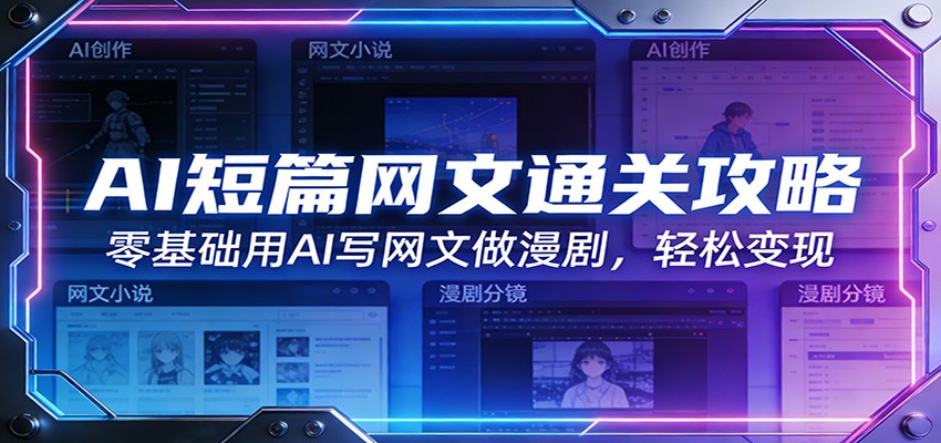 AI短篇网文通关攻略：零基础用AI写网文做漫剧，轻松变现-冒泡网