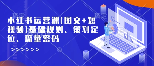 小红书运营课(图文+短视频)基础规则、策划定位、流量密码-冒泡网