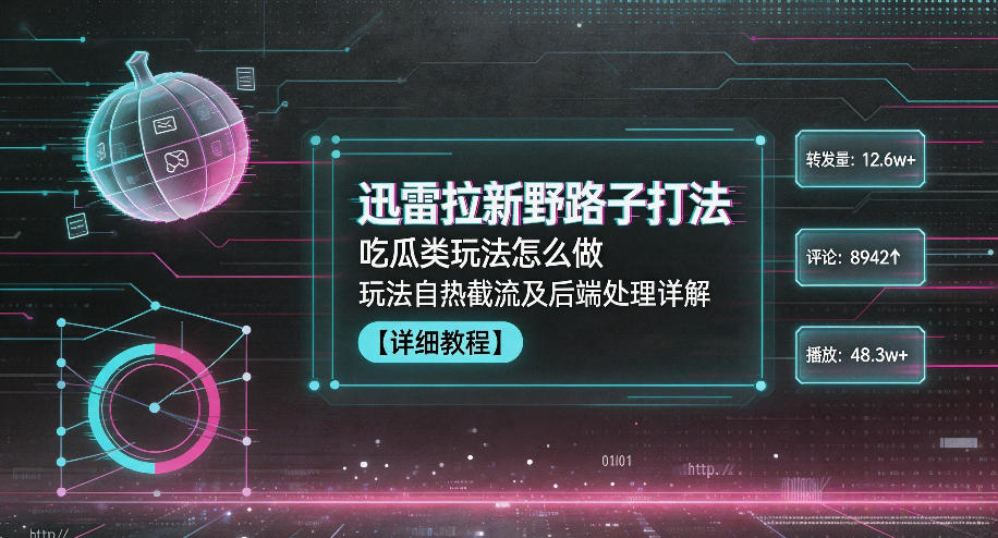 31fcc87082aa739b0679477933678d2d.jpeg 迅雷拉新野路子打法,吃瓜类玩法怎么做,玩法自热截流及后端处理详解