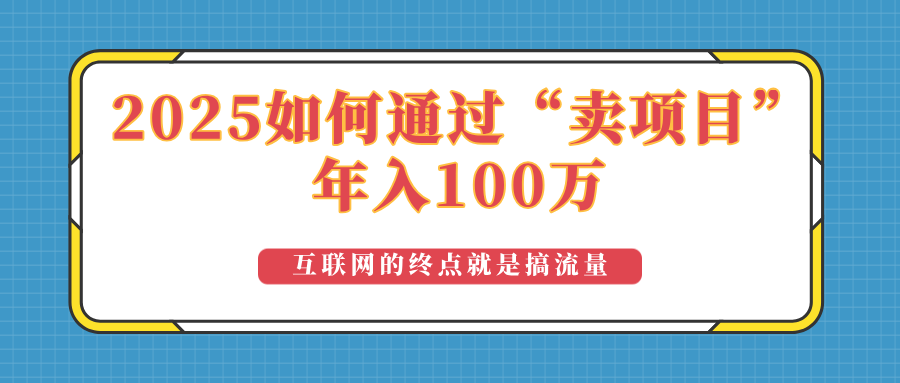 2025年如何通过“卖项目”实现100万收益：最具潜力的盈利模式解析-冒泡网