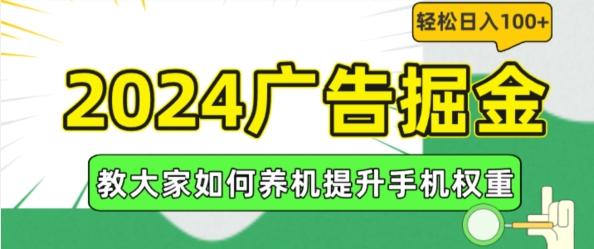 2024广告掘金，教大家如何养机提升手机权重，轻松日入100+【揭秘】-冒泡网