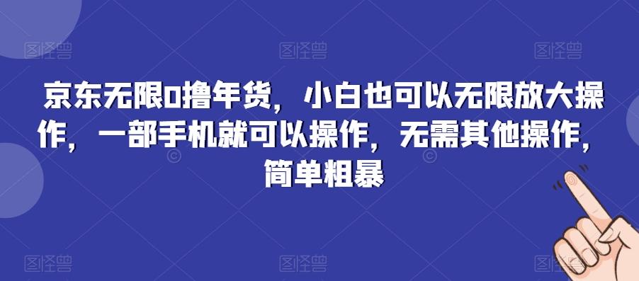 京东无限0撸年货，小白也可以无限放大操作，一部手机就可以操作，无需其他操作，简单粗暴-冒泡网