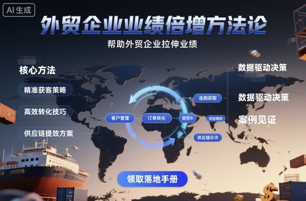 外贸企业业绩倍增方法论，帮助外贸企业拉伸业绩-冒泡网