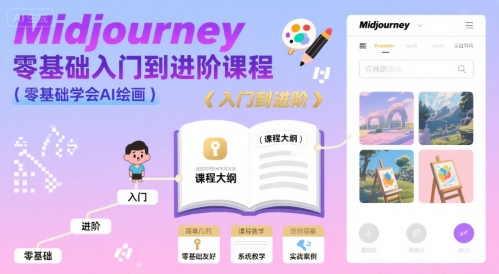 midjourney零基础入门到进阶课程，零基础学会AI绘画-冒泡网